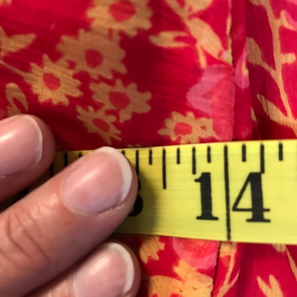 Blumarine Silk Ruche Red Dress - Picture 7 of 8